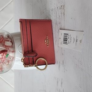 NWT Coach Mini Skinny Card Case in Taffy